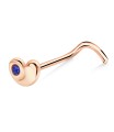 Silver Curved Nose Stud NSKB-1350